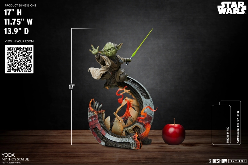 Sideshow Collectibles《星際大戰》尤達（Yoda）- Mythos 全身雕像 敏捷作戰姿態躍動再現！