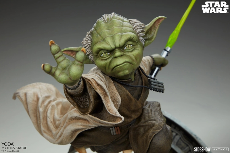 Sideshow Collectibles《星際大戰》尤達（Yoda）- Mythos 全身雕像 敏捷作戰姿態躍動再現！