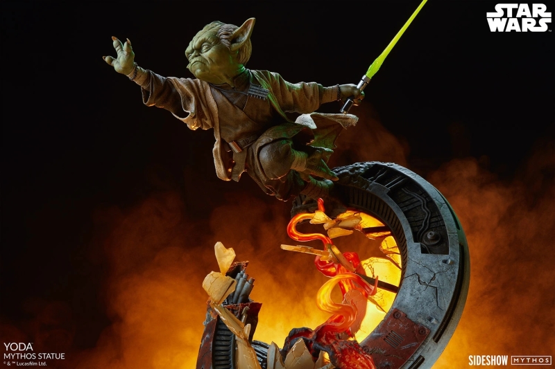 Sideshow Collectibles《星際大戰》尤達（Yoda）- Mythos 全身雕像 敏捷作戰姿態躍動再現！