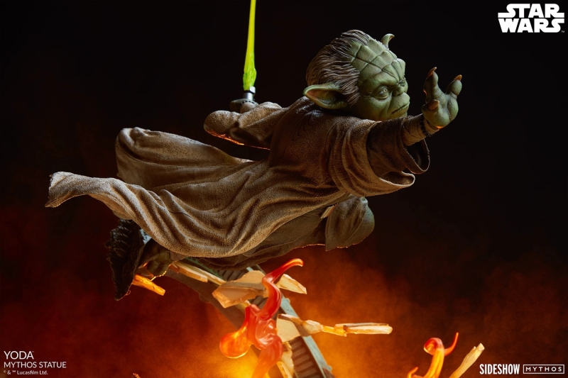 Sideshow Collectibles《星際大戰》尤達（Yoda）- Mythos 全身雕像 敏捷作戰姿態躍動再現！