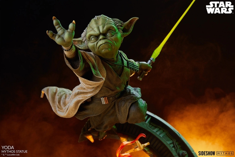 Sideshow Collectibles《星際大戰》尤達（Yoda）- Mythos 全身雕像 敏捷作戰姿態躍動再現！