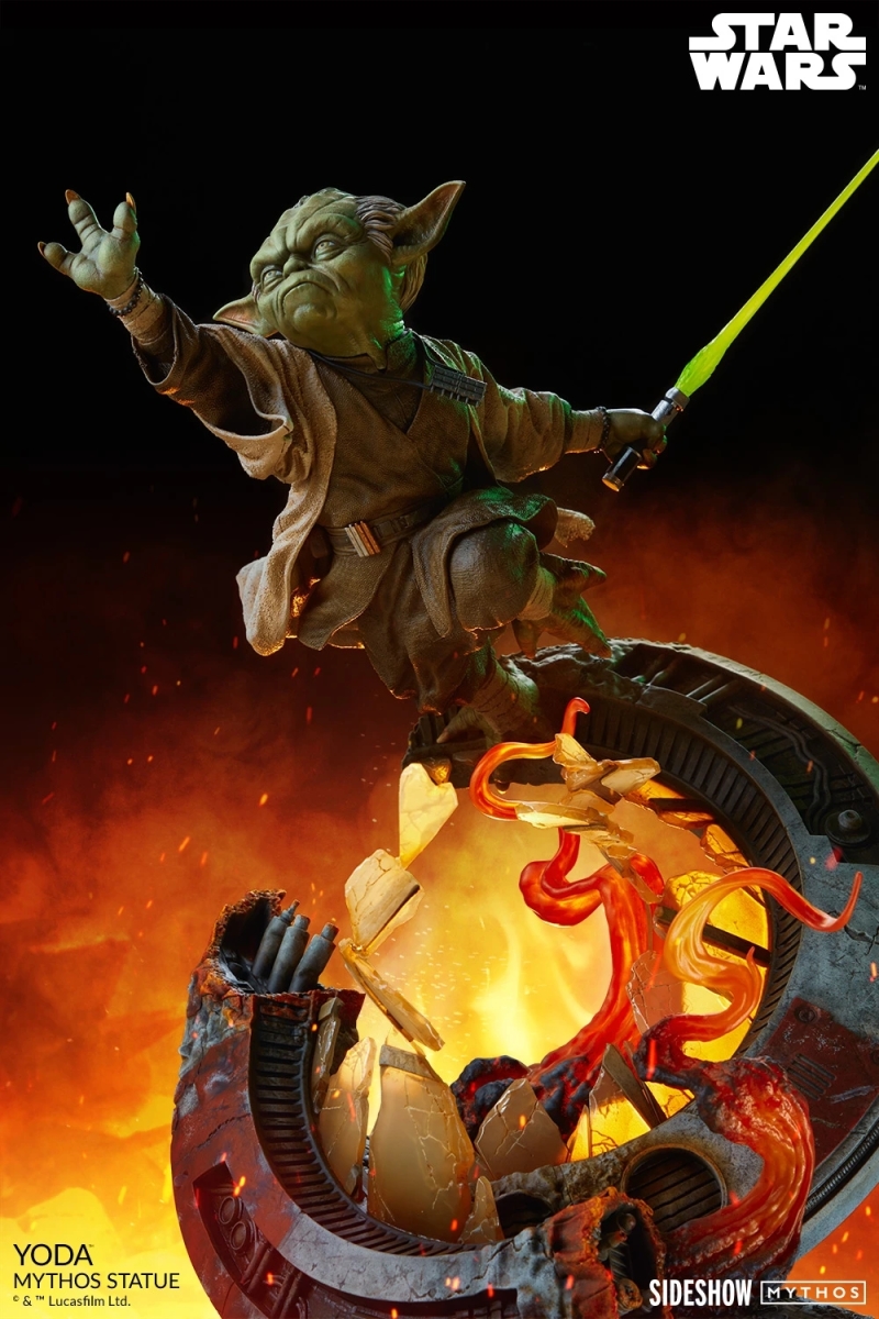 Sideshow Collectibles《星際大戰》尤達（Yoda）- Mythos 全身雕像 敏捷作戰姿態躍動再現！