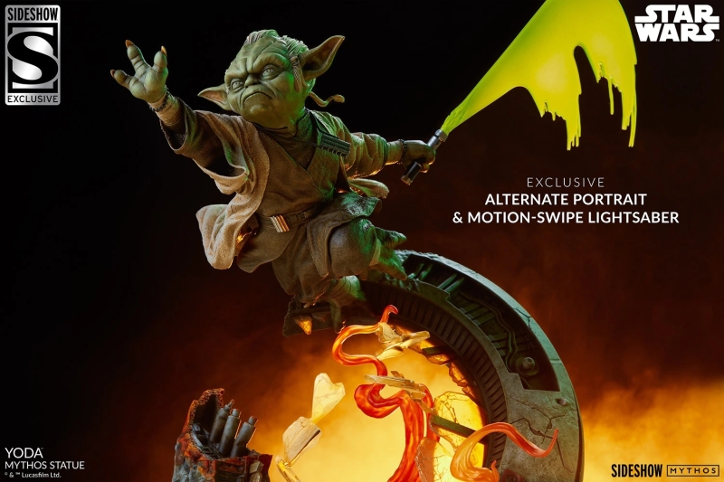 Sideshow Collectibles《星際大戰》尤達（Yoda）- Mythos 全身雕像 敏捷作戰姿態躍動再現！