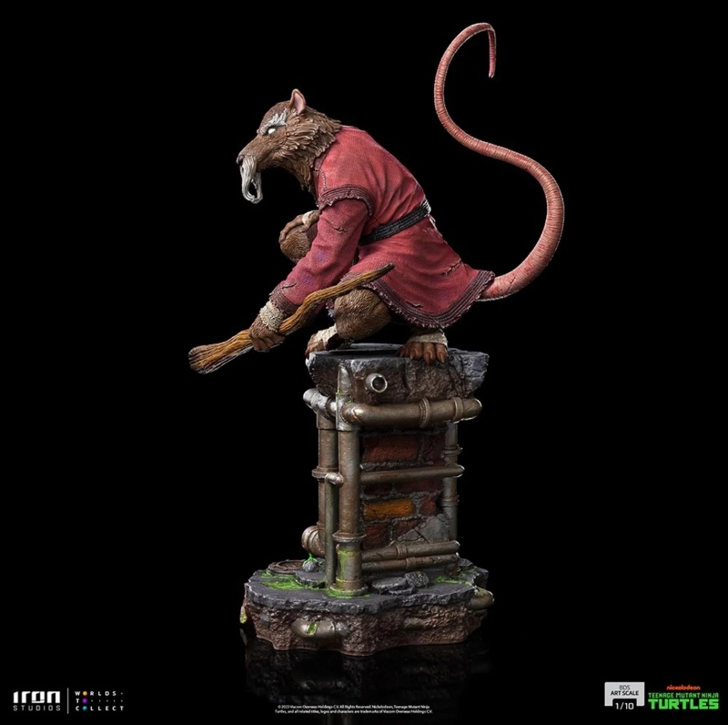 Iron Studios Art Scale《忍者龜》史林特（Splinter）1/10 比例全身雕像 睿智的老鼠師傅參戰！