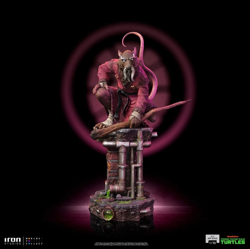 Iron Studios Art Scale《忍者龜》史林特（Splinter）1/10 比例全身雕像 睿智的老鼠師傅參戰！