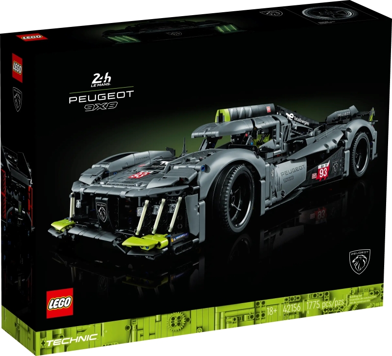 LEGO 42156 科技系列「Peugeot 9X8 超級賽車」飛馳賽道的極速雄獅樂高化！
