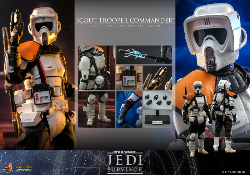 Hot Toys《星際大戰 絕地：倖存者》帝國偵察兵指揮官（Scout Trooper Commander）1/6 比例收藏級人偶 配有可伸縮帶電鎮暴棍！