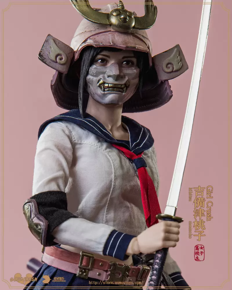 ASMUS TOYS原創 Girl Crush 系列「吉備津桃子」12吋可動人偶 高校生/斬鬼武士雙身分超豪華配件！