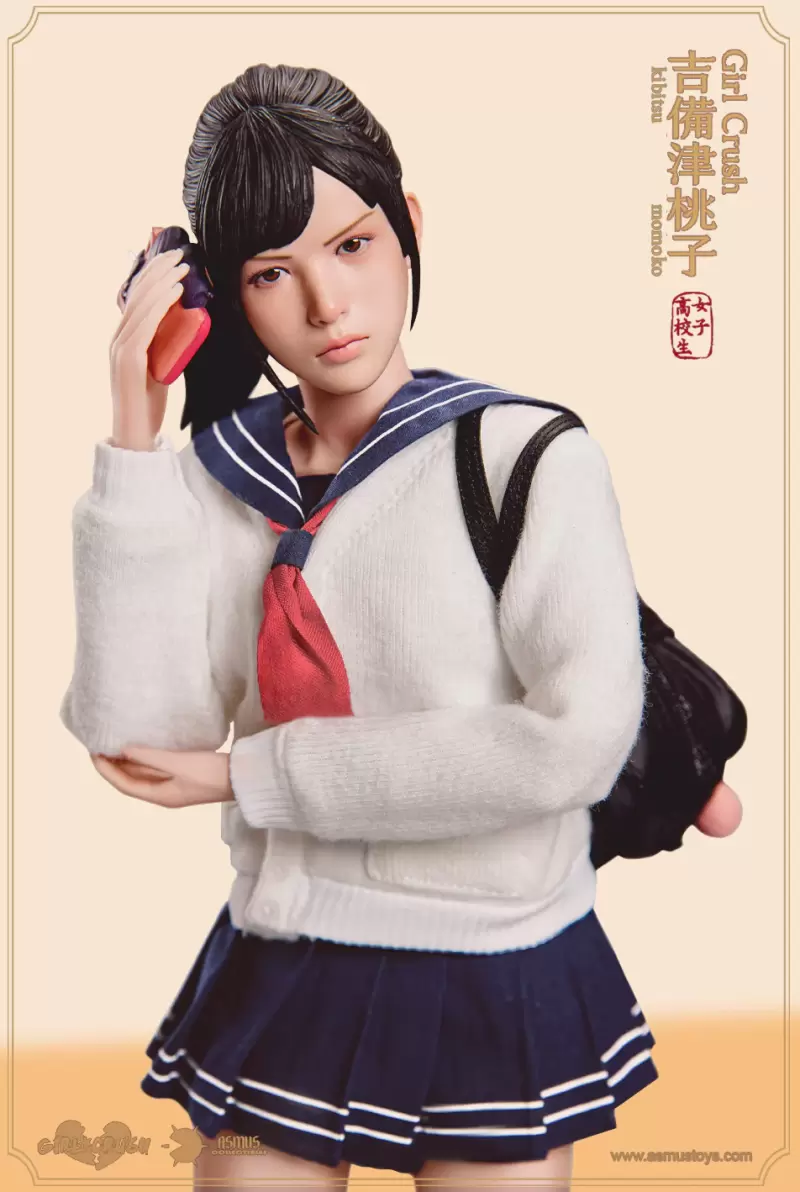 ASMUS TOYS原創 Girl Crush 系列「吉備津桃子」12吋可動人偶 高校生/斬鬼武士雙身分超豪華配件！