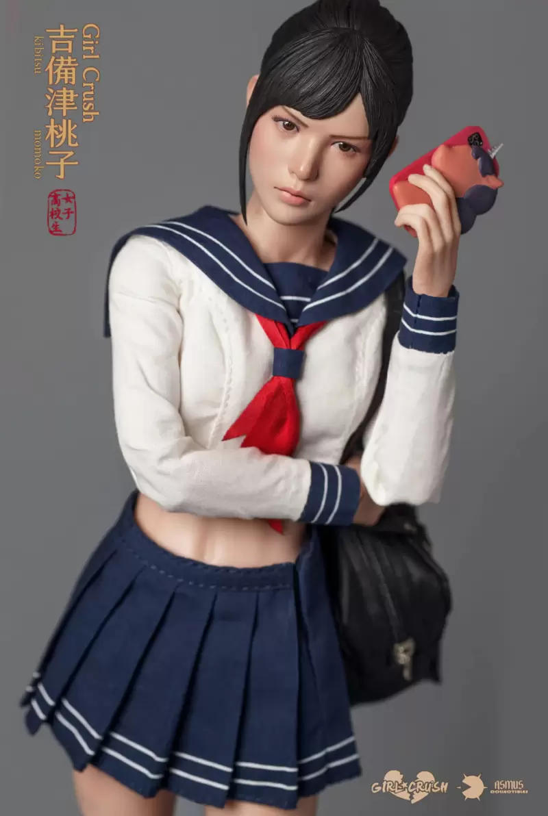ASMUS TOYS原創 Girl Crush 系列「吉備津桃子」12吋可動人偶 高校生/斬鬼武士雙身分超豪華配件！