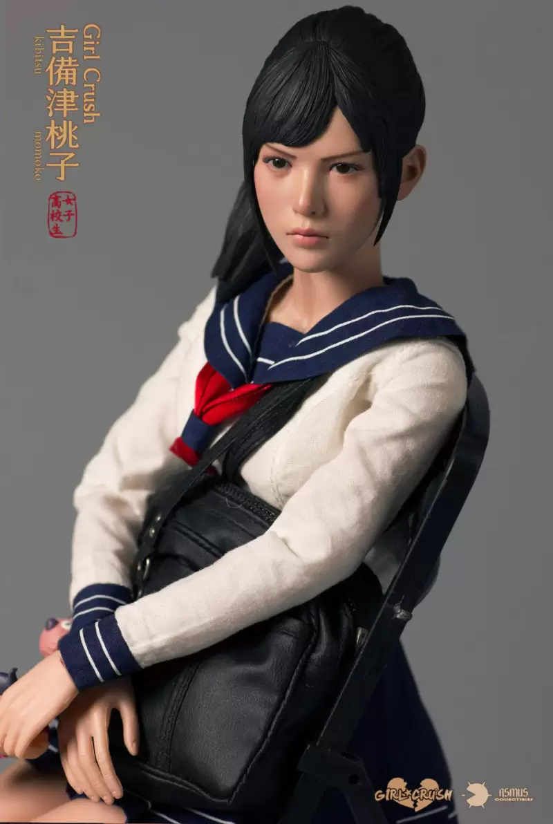 ASMUS TOYS原創 Girl Crush 系列「吉備津桃子」12吋可動人偶 高校生/斬鬼武士雙身分超豪華配件！