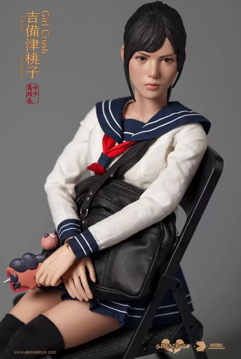 ASMUS TOYS原創 Girl Crush 系列「吉備津桃子」12吋可動人偶 高校生/斬鬼武士雙身分超豪華配件！