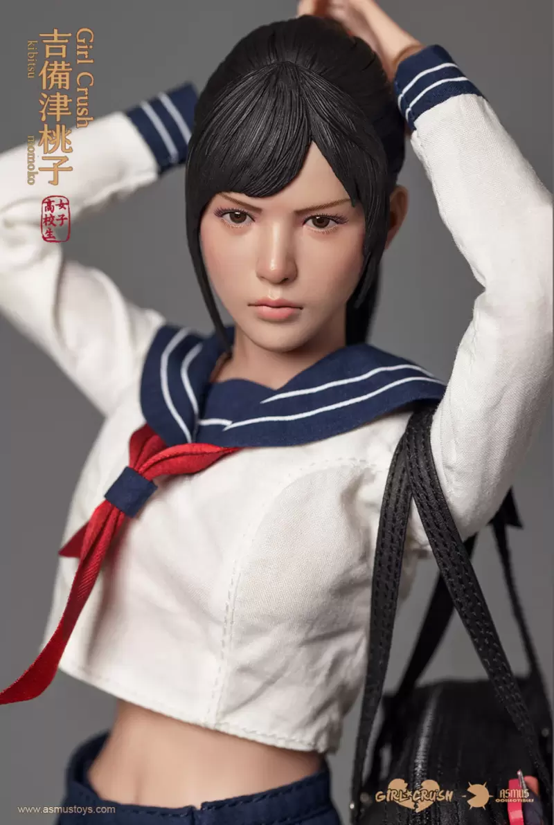 ASMUS TOYS原創 Girl Crush 系列「吉備津桃子」12吋可動人偶 高校生/斬鬼武士雙身分超豪華配件！