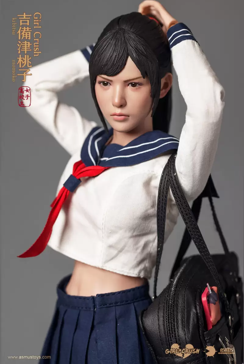 ASMUS TOYS原創 Girl Crush 系列「吉備津桃子」12吋可動人偶 高校生/斬鬼武士雙身分超豪華配件！