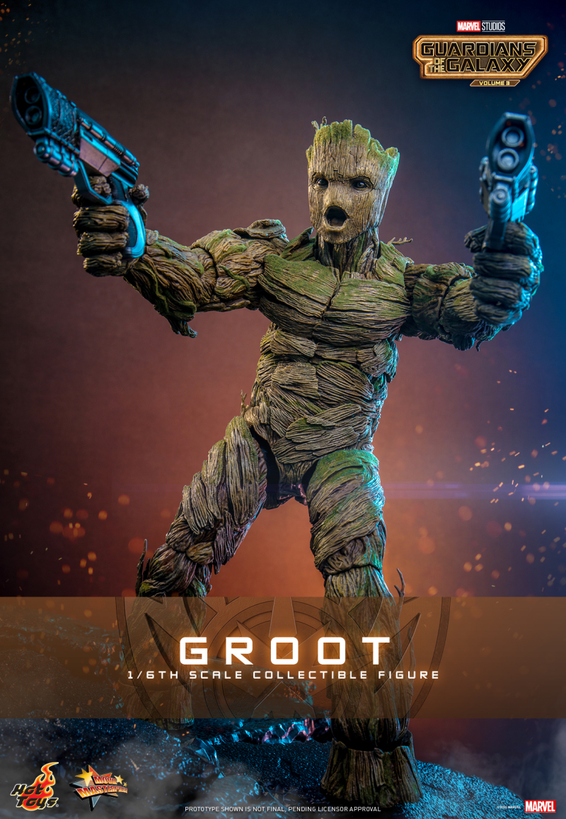 Hot Toys《星際異攻隊3》格魯特（Groot）1/6 比例收藏級人偶 細緻工藝展現樹人活躍生命力！