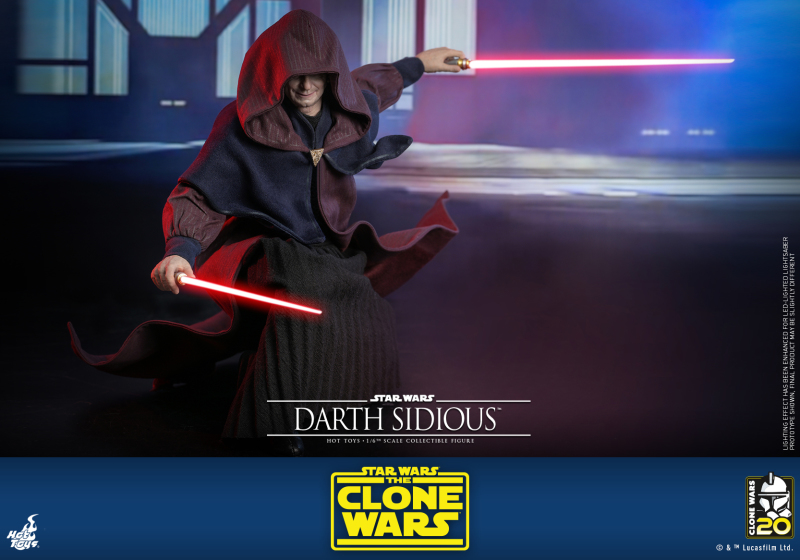 Hot Toys《星際大戰:複製人之戰》達斯·西帝(Darth Sidious)1/6 比例收藏級人偶 壓迫感極強的皇帝風采再臨!