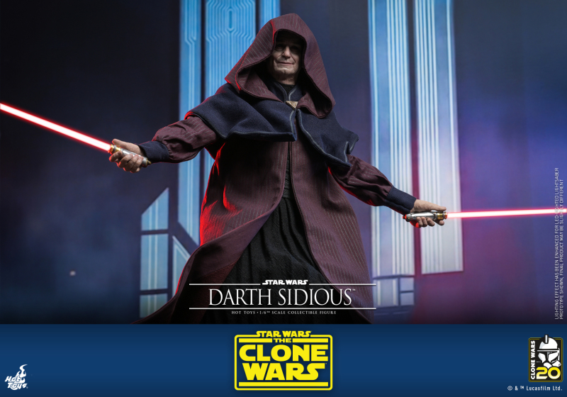 Hot Toys《星際大戰:複製人之戰》達斯·西帝(Darth Sidious)1/6 比例收藏級人偶 壓迫感極強的皇帝風采再臨!