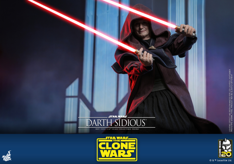 Hot Toys《星際大戰:複製人之戰》達斯·西帝(Darth Sidious)1/6 比例收藏級人偶 壓迫感極強的皇帝風采再臨!
