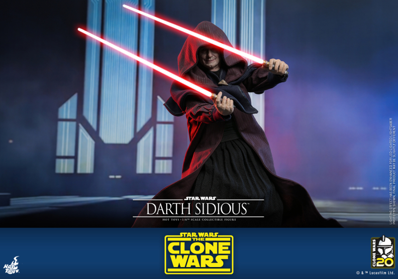 Hot Toys《星際大戰:複製人之戰》達斯·西帝(Darth Sidious)1/6 比例收藏級人偶 壓迫感極強的皇帝風采再臨!