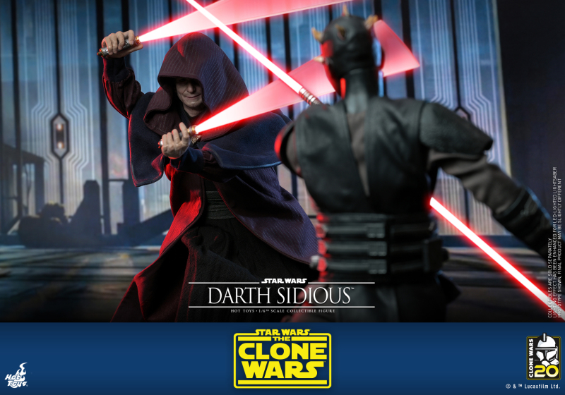 Hot Toys《星際大戰:複製人之戰》達斯·西帝(Darth Sidious)1/6 比例收藏級人偶 壓迫感極強的皇帝風采再臨!