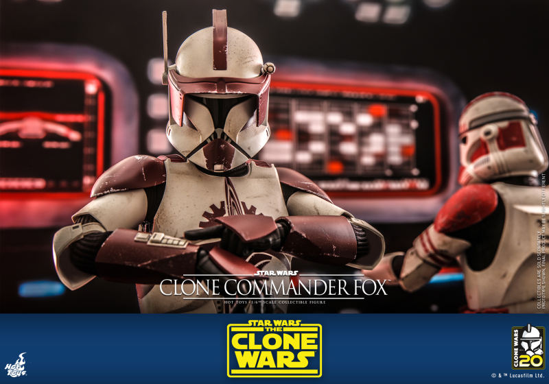 Hot Toys《星際大戰:複製人之戰》複製人指揮官福克斯(Clone Commander Fox)1/6 比例收藏級人偶 胸前獨特紋章再現!