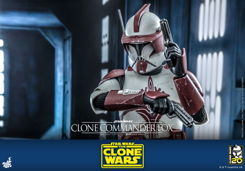 Hot Toys《星際大戰:複製人之戰》複製人指揮官福克斯(Clone Commander Fox)1/6 比例收藏級人偶 胸前獨特紋章再現!
