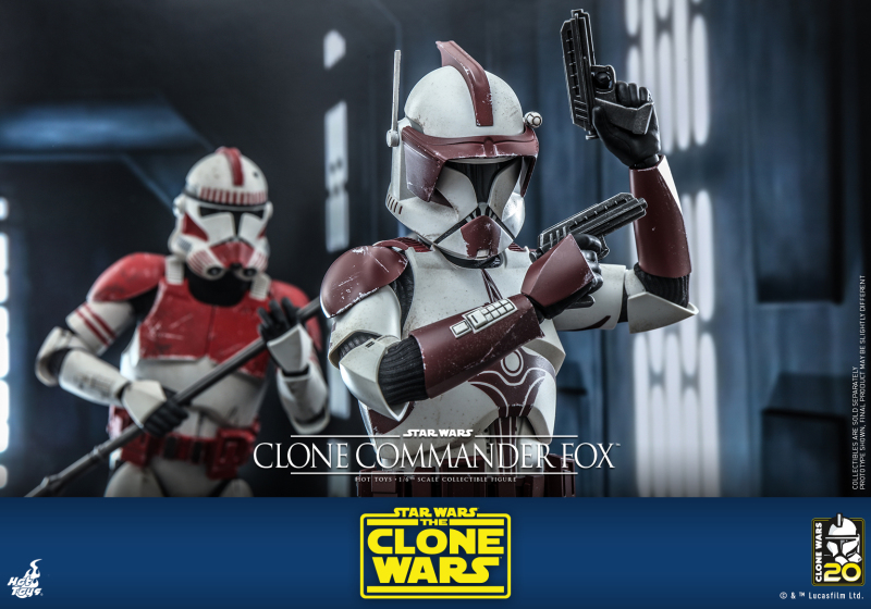 Hot Toys《星際大戰:複製人之戰》複製人指揮官福克斯(Clone Commander Fox)1/6 比例收藏級人偶 胸前獨特紋章再現!