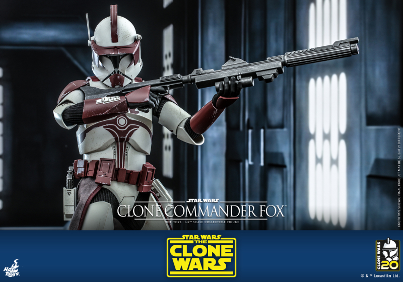 Hot Toys《星際大戰:複製人之戰》複製人指揮官福克斯(Clone Commander Fox)1/6 比例收藏級人偶 胸前獨特紋章再現!