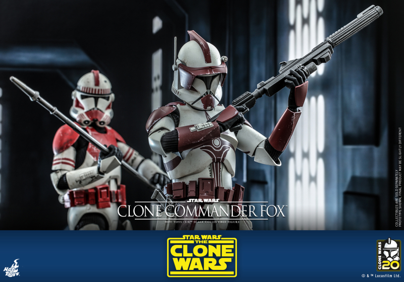 Hot Toys《星際大戰:複製人之戰》複製人指揮官福克斯(Clone Commander Fox)1/6 比例收藏級人偶 胸前獨特紋章再現!