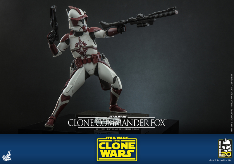 Hot Toys《星際大戰:複製人之戰》複製人指揮官福克斯(Clone Commander Fox)1/6 比例收藏級人偶 胸前獨特紋章再現!