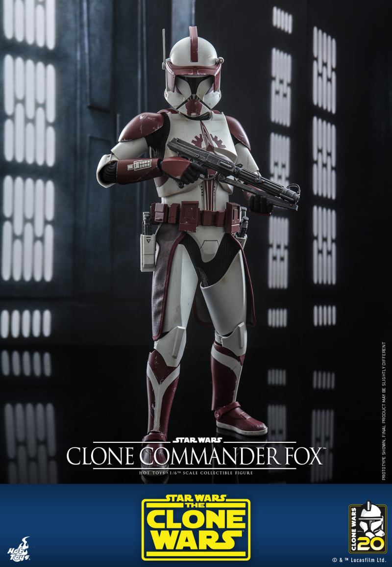 Hot Toys《星際大戰:複製人之戰》複製人指揮官福克斯(Clone Commander Fox)1/6 比例收藏級人偶 胸前獨特紋章再現!