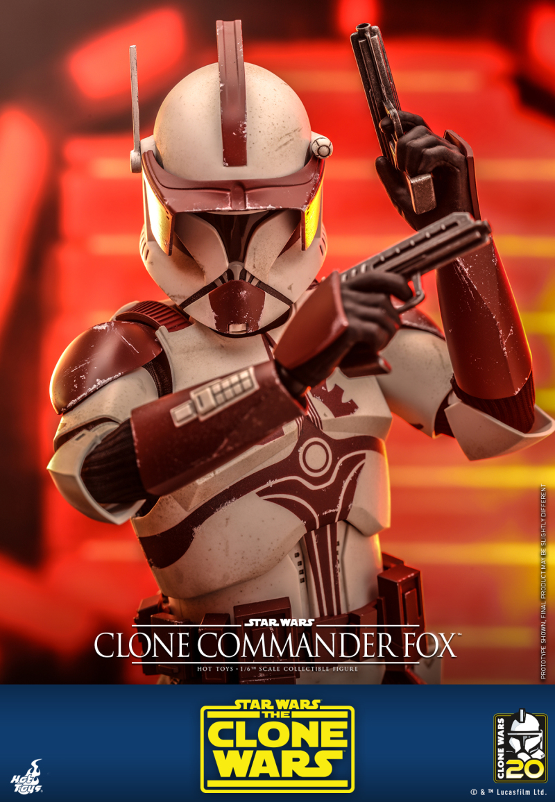 Hot Toys《星際大戰:複製人之戰》複製人指揮官福克斯(Clone Commander Fox)1/6 比例收藏級人偶 胸前獨特紋章再現!