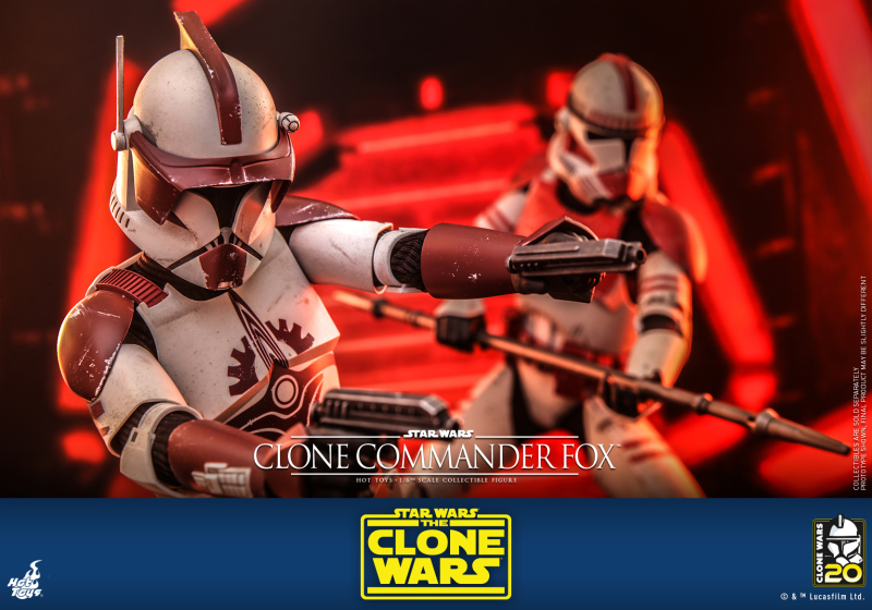 Hot Toys《星際大戰:複製人之戰》複製人指揮官福克斯(Clone Commander Fox)1/6 比例收藏級人偶 胸前獨特紋章再現!