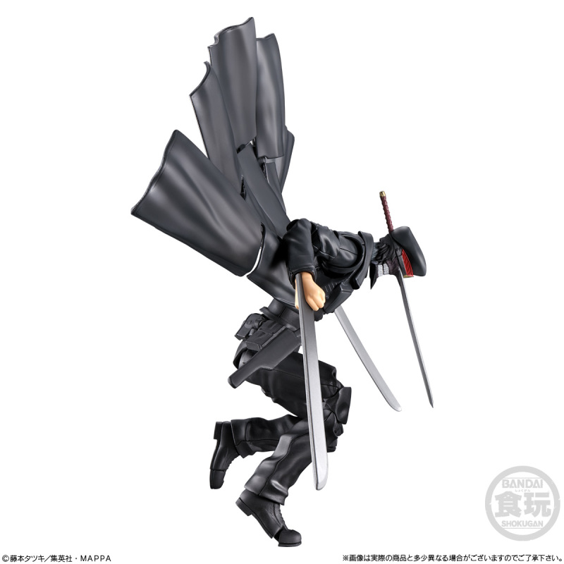 萬代食玩「SMP Kit Makes Pose《鏈鋸人》武士刀 套組」組裝模型 附還原激戰的素顏等替換件！