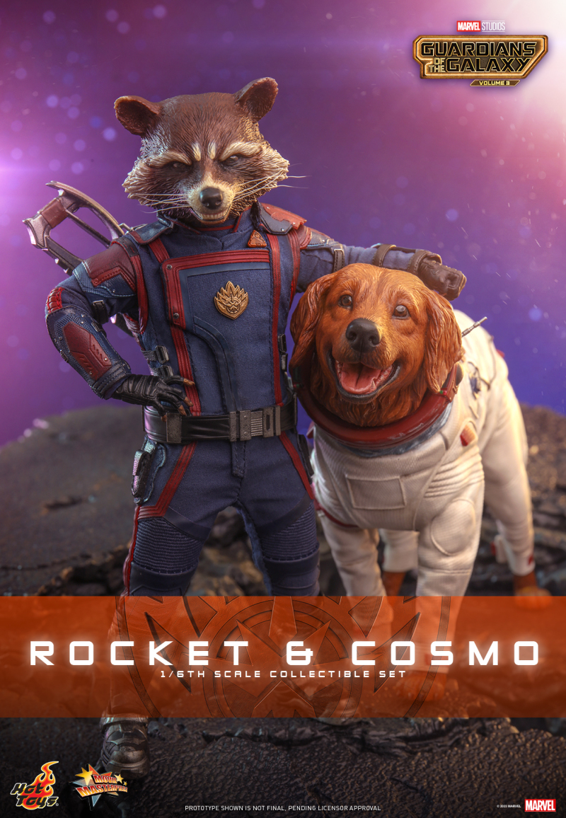 Hot Toys《星際異攻隊3》「火箭＆太空狗科斯莫」（Rocket and Cosmo）1/6 比例收藏套組