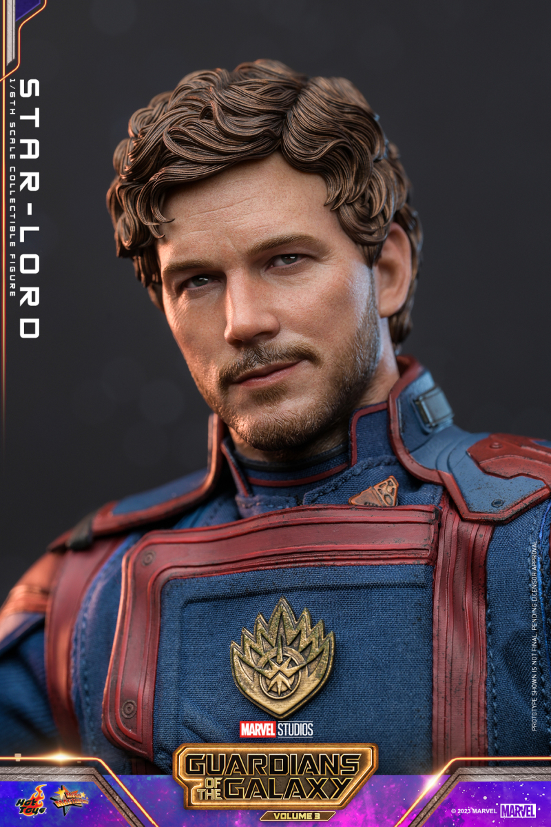 Hot Toys《星際異攻隊3》星爵（Star-Lord）1/6 比例收藏級人偶 散發熟男魅力的出色頭雕！