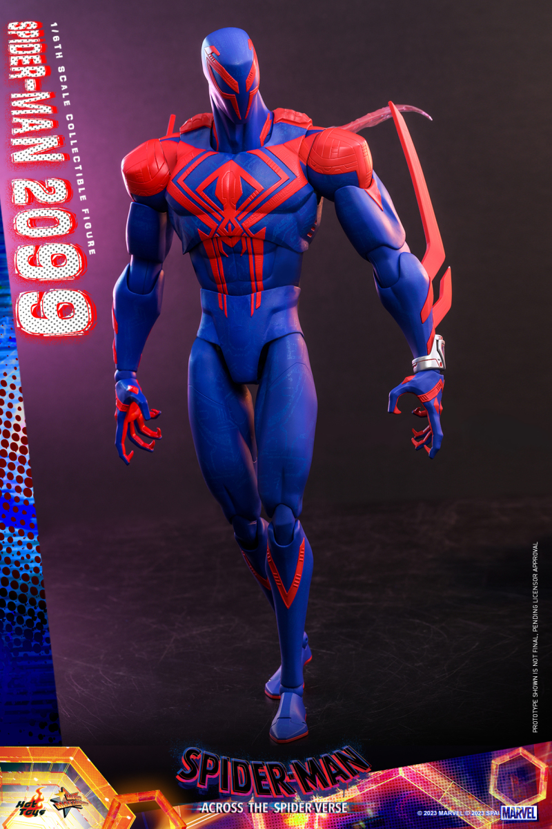 Hot Toys《蜘蛛人:穿越新宇宙》蜘蛛人2099 1/6 比例可動人偶 戰衣特殊塗裝帶來帥氣未來感!
