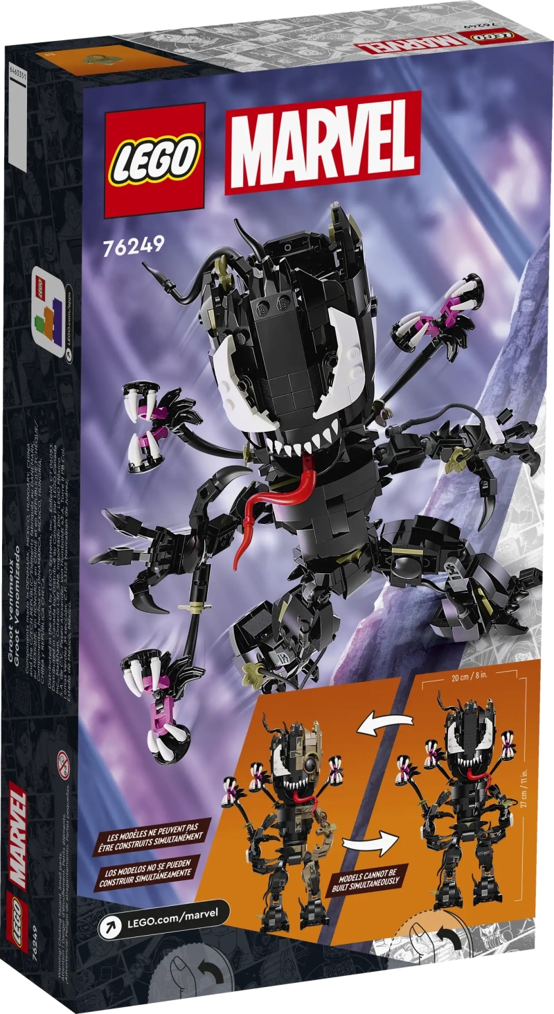 LEGO 76249「猛毒化格魯特」（Venomized Groot）藉著替換零件逐步展現共生體的侵占過程！