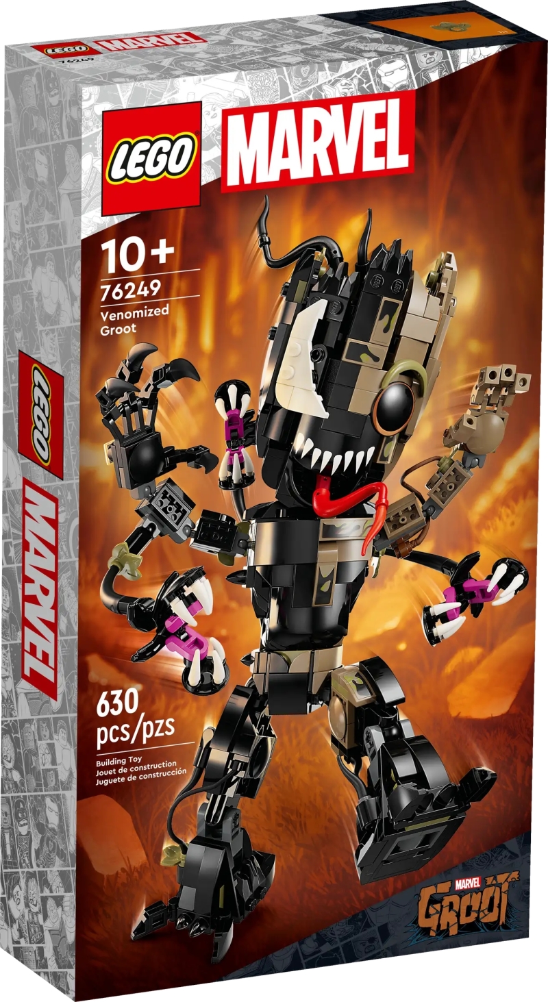 LEGO 76249「猛毒化格魯特」（Venomized Groot）藉著替換零件逐步展現共生體的侵占過程！