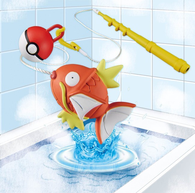 萬代「驚奇蛋 在浴缸裡釣到寶可夢!泡澡球」一邊洗澡一邊釣鯉魚王