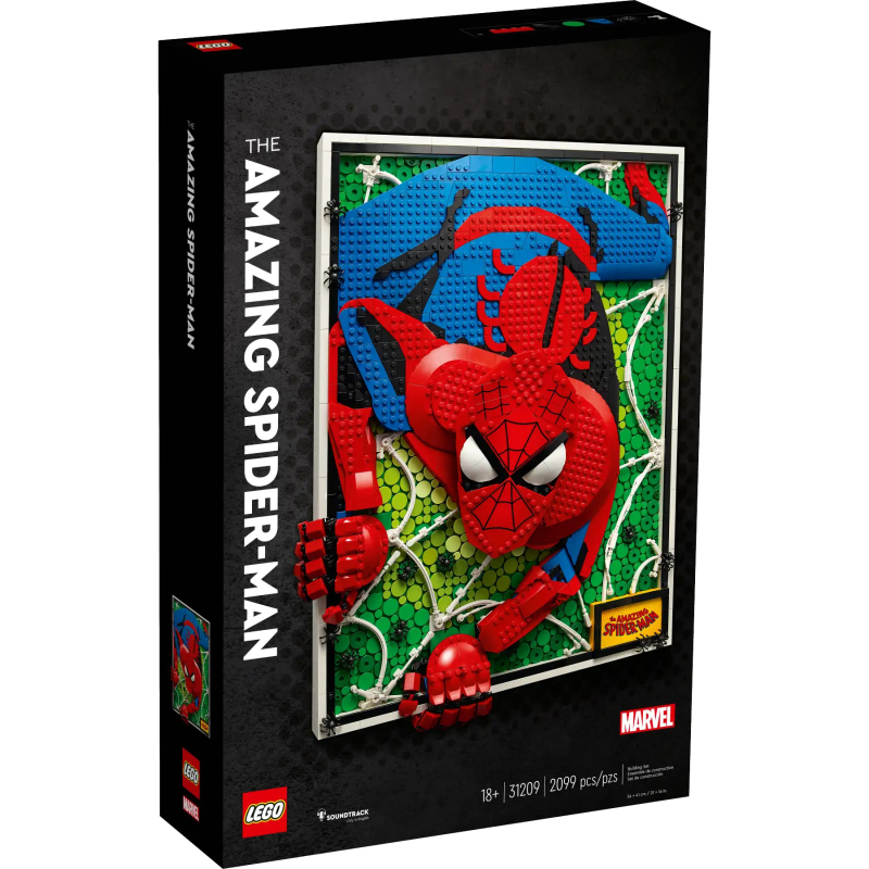 LEGO 31209 Art 系列 MARVEL「驚奇蜘蛛人」彷彿即將爬出框外的有趣視覺效果！（The Amazing Spider-Man）