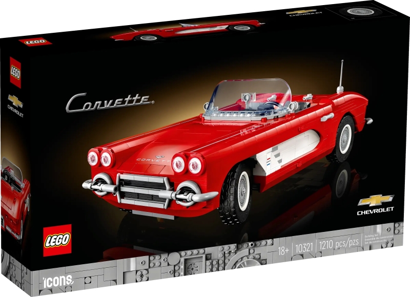 LEGO 10321 Icons 系列「雪佛蘭科爾維特」極具復古美感的美國跑車樂高化！（Chevrolet Corvette）