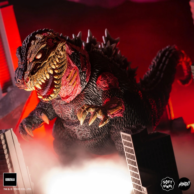 MONDO × James Groman「哥吉拉」30 公分軟膠玩具 體內骨骼霸氣顯露的怪獸之王降臨！