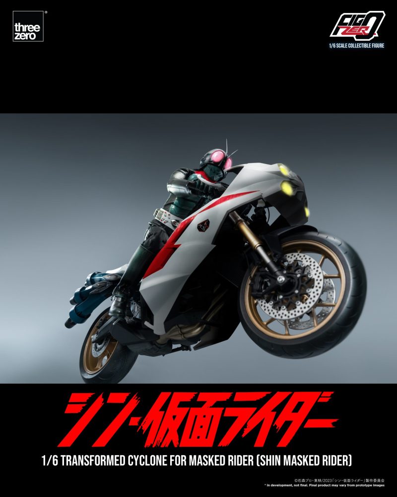 threezero『Figzero 1/6 假面騎士摩托車 旋風號(新・假面騎士假面)』車頭燈、排氣管搭載LED光效!