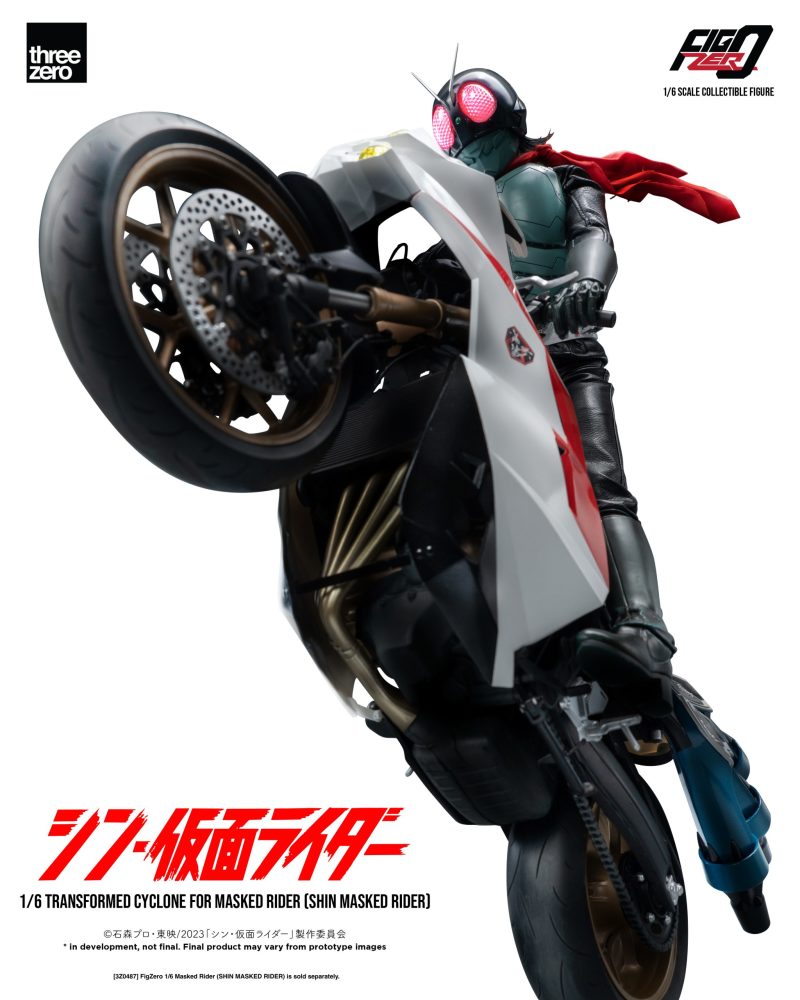 threezero『Figzero 1/6 假面騎士摩托車 旋風號(新・假面騎士假面)』車頭燈、排氣管搭載LED光效!