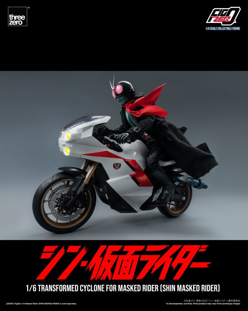 threezero『Figzero 1/6 假面騎士摩托車 旋風號(新・假面騎士假面)』車頭燈、排氣管搭載LED光效!