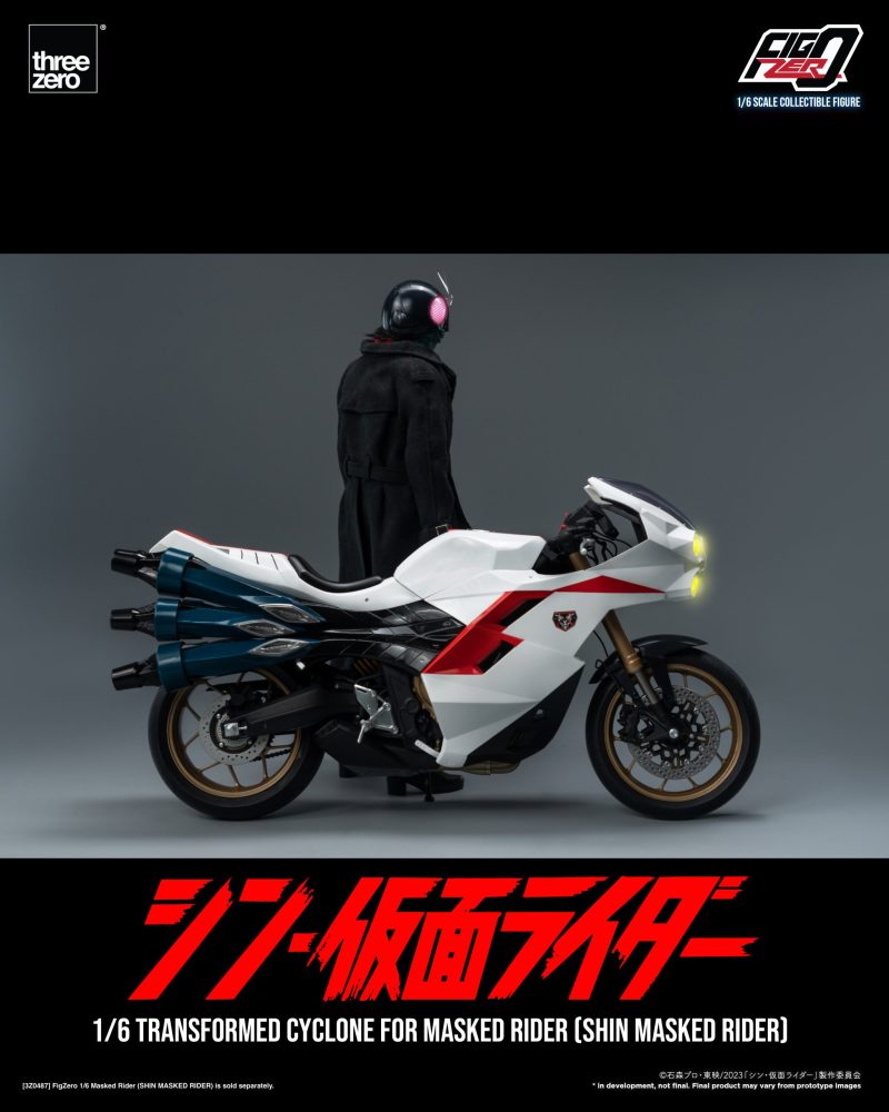 threezero『Figzero 1/6 假面騎士摩托車 旋風號(新・假面騎士假面)』車頭燈、排氣管搭載LED光效!