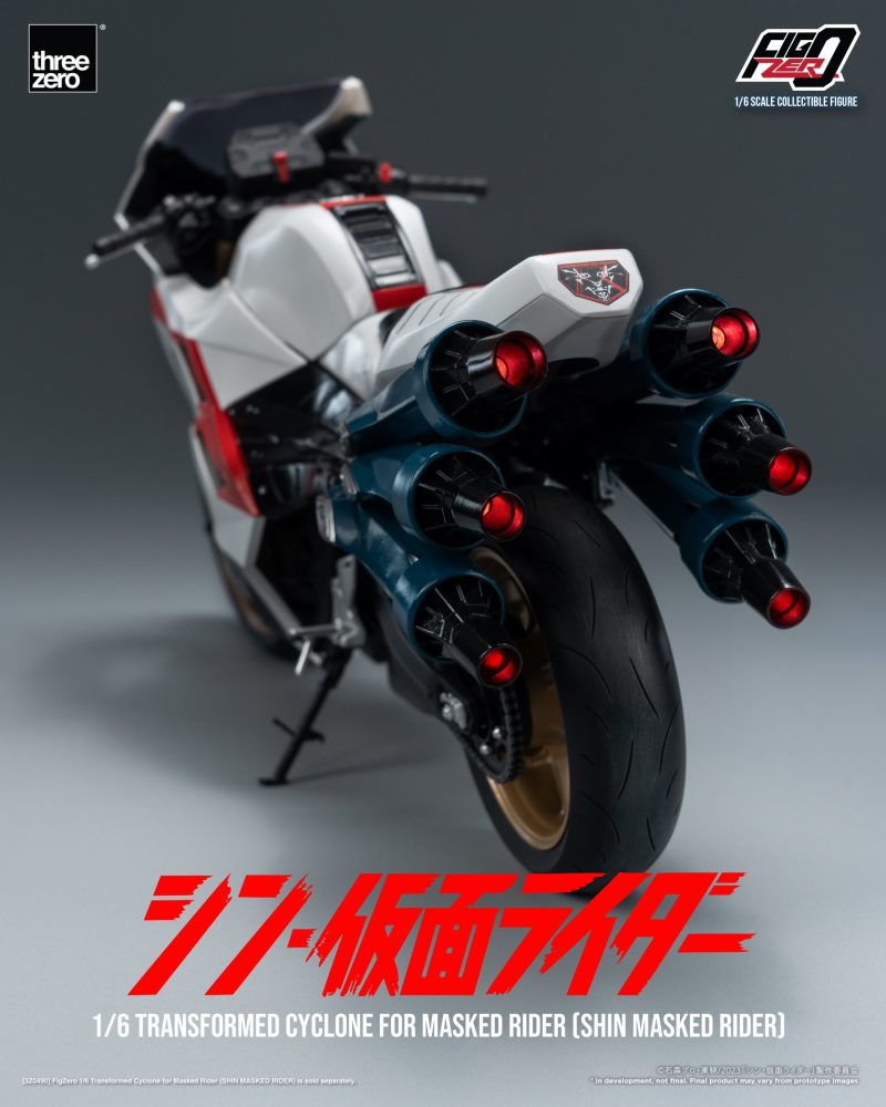 threezero『Figzero 1/6 假面騎士摩托車 旋風號(新・假面騎士假面)』車頭燈、排氣管搭載LED光效!