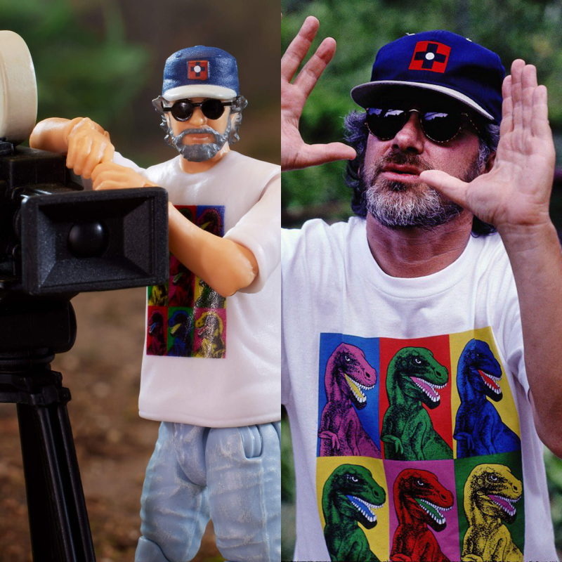 Mattel「侏羅紀公園三十週年紀念 史蒂芬·史匹柏」3.75 吋套裝組 傳奇名導化身可動人偶！【SDCC 2023】