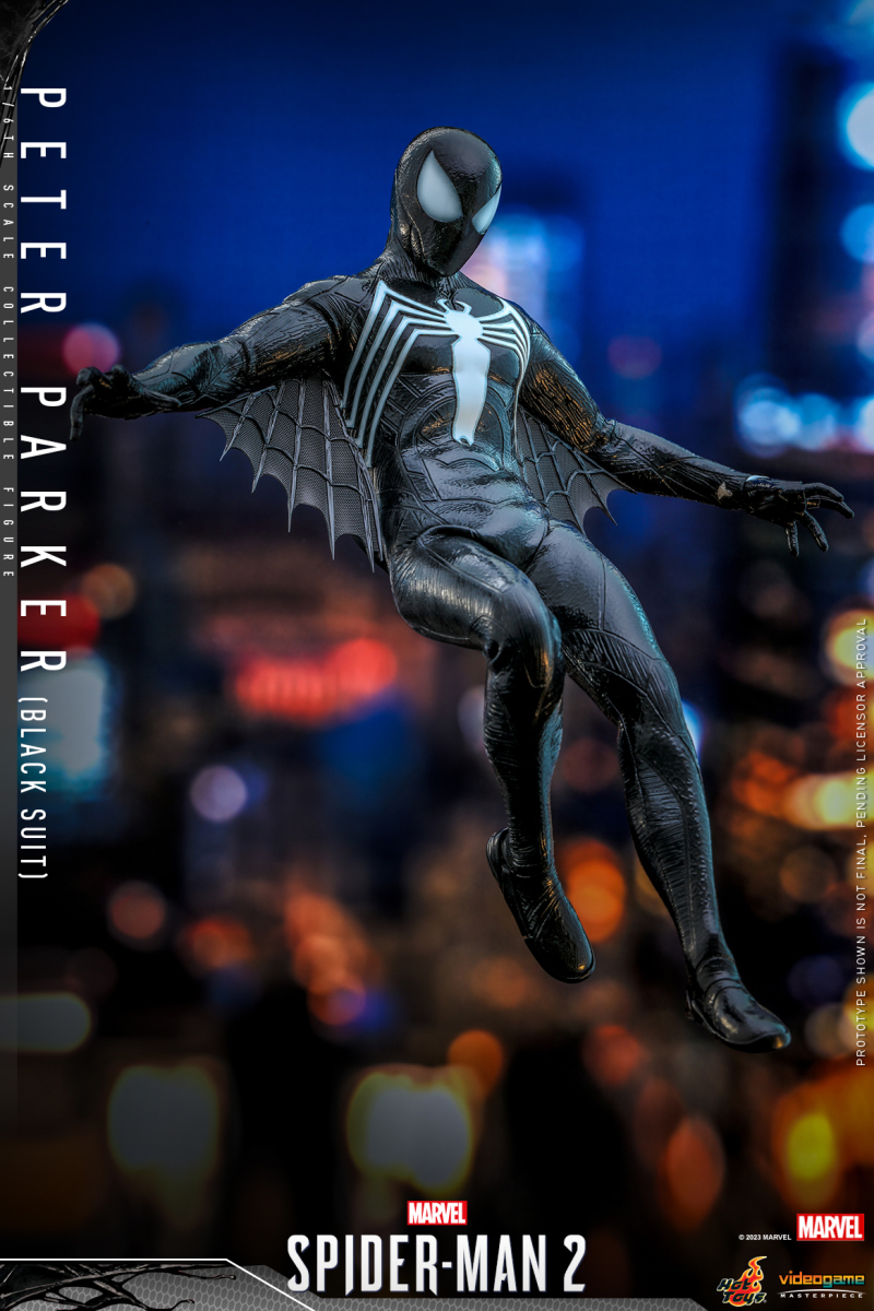 Hot Toys《漫威蜘蛛人2》「彼得·帕克 (黑色戰衣) 」1/6 比例收藏級人偶 共生體包覆全身的漆黑姿態降臨！